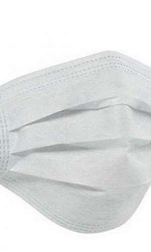 Máscara TNT descartável oval branca Máscara TNT descartável oval branca