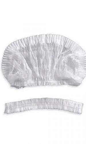 Touca sanfonada branca hospitalar Touca sanfonada branca hospitalar